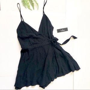 NWT Lulus Black Wrap Romper